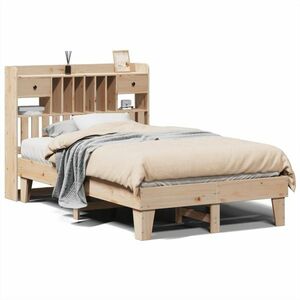 vidaXL tömör fenyőfa ágy matrac nélkül 135 x 190 cm kép