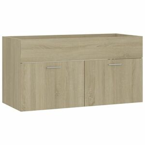 vidaXL sonoma-tölgy színű forgácslap mosdószekrény 90 x 38, 5 x 46 cm kép