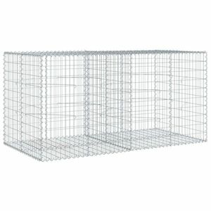 vidaXL horganyzott vas gabion kosár fedéllel 200 x 100 x 100 cm kép