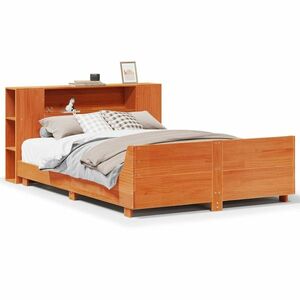 vidaXL viaszbarna tömör fenyőfa ágy matrac nélkül 150 x 200 cm kép