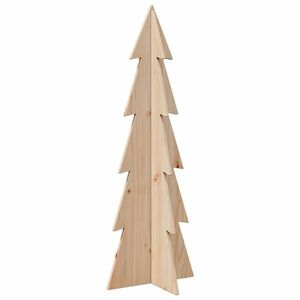 vidaXL tömör fenyőfa karácsonyfa-dekoráció 112 cm kép