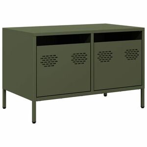 vidaXL olívazöld hidegen hengerelt acél TV-szekrény 68 x 39 x 43, 5 cm kép