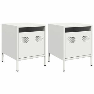 vidaXL 2 db fehér acél éjjeliszekrény 35 x 39 x 43, 5 cm kép
