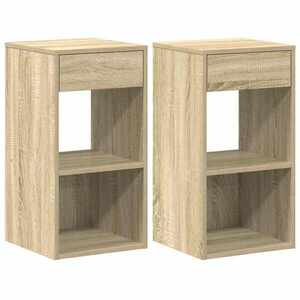 vidaXL éjjeliszekrények fiókkal 2 db sonoma tölgy 35x34x66, 5 cm kép