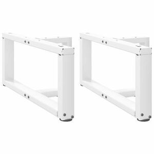 vidaXL 2 db fehér acél dohányzóasztal lábak T-alakú 70x25x(30-31) cm kép
