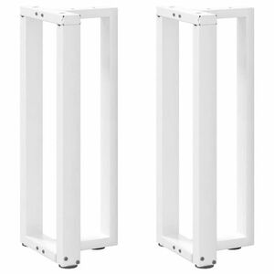 vidaXL 2 db fehér acél konzolasztal lábak T-alakú 25x28x(72-73) cm kép