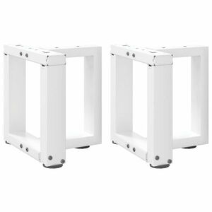 vidaXL 2 db fehér acél dohányzóasztal lábak T-alakú 30x25x(30-31) cm kép
