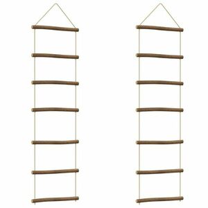 vidaXL Fali dekorációk létra alakú 2 db 30x100 cm natúr ág kép