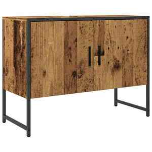vidaXL antik fa színű szerelt fa mosdószekrény 60 x 33 x 80 cm kép