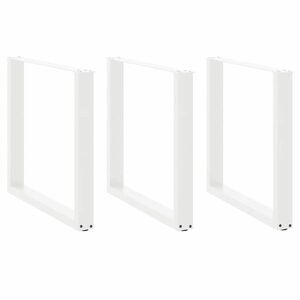 vidaXL Kávéasztal lábak U-alakú 3 db fehér 90x(72-73) cm acél kép
