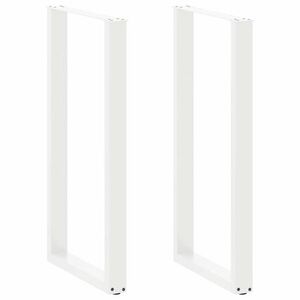 vidaXL Dohányzóasztal lábak U alakú 2 db fehér 60x(110-111) cm acél kép