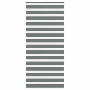 vidaXL zebrafüggönnyel sötét szürke szövetszélesség 90, 9 cm poliészter kép