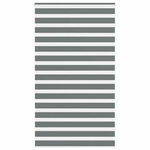 vidaXL zebrafüggönnyel sötét szürke szövetszélesség 125, 9cm poliészter kép