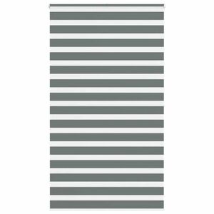 vidaXL zebrafüggönnyel sötét szürke szövetszélesség 115, 9cm poliészter kép