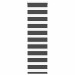 vidaXL zebrafüggönnyel fekete szövetszélesség 45, 9 cm poliészter kép