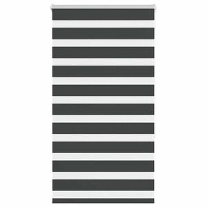 vidaXL zebrafüggönnyel fekete szövetszélesség 85, 9 cm poliészter kép