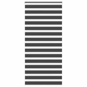 vidaXL zebrafüggönnyel fekete szövetszélesség 110, 9 cm poliészter kép