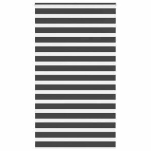 vidaXL zebrafüggönnyel fekete szövetszélesség 120, 9 cm poliészter kép
