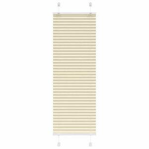 vidaXL pliszírozott redőny krém 45x100 cm szövetszélesség 44, 4 cm kép
