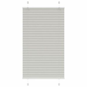 vidaXL pliszírozott redőny világosszürke 70x100 cm szövetszélesség kép