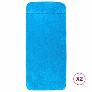 vidaXL 2 db türkizkék 400 GSM szövet strandtörölköző 60 x 135 cm kép