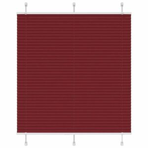 vidaXL pliszírozott redőny Bordeaux piros 120x150 cm szövetszélesség kép