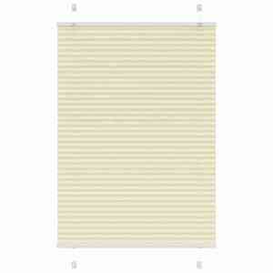 vidaXL pliszírozott redőny krém 90x100 cm szövetszélesség 89, 4 cm kép