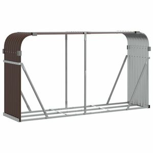 vidaXL barna horganyzott acél rönktartó 180x45x100 cm kép