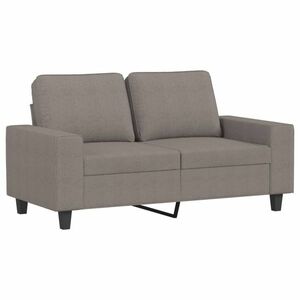 Kétszemélyes fekete szövetkanapé 120 cm kép