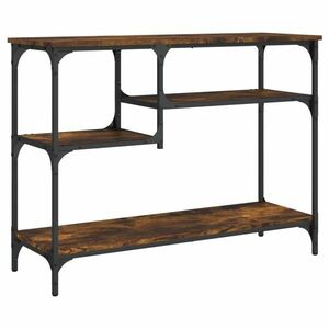 vidaXL sonoma tölgy színű tálalóasztal polcokkal 100 x 35 x 75 cm kép
