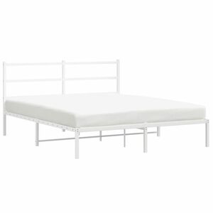 vidaXL fehér fém ágykeret 150 x 200 cm kép
