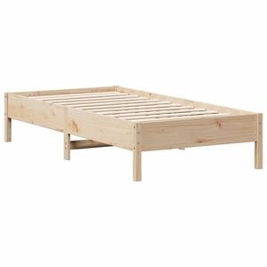 vidaXL tömör fenyőfa ágy matrac nélkül 75 x 190 cm kép