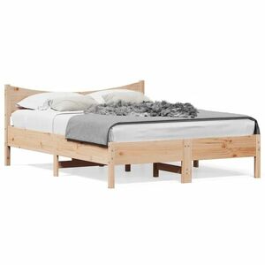 vidaXL tömör fenyőfa ágy matrac nélkül 135 x 190 cm kép