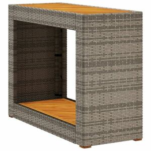 vidaXL szürke polyrattan falapos kerti asztal 100x40x75 cm kép