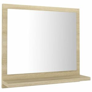 vidaXL sonoma tölgy színű szerelt fa fürdőszobai tükör 40x10, 5x37 cm kép