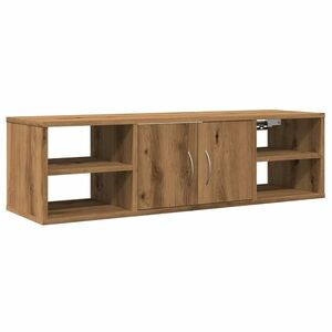 vidaXL kézműves tölgy színű szerelt fa faliszekrény 101x30x29 cm kép