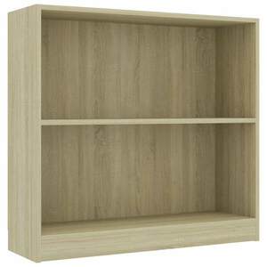 vidaXL sonoma tölgy színű szerelt fa könyvszekrény 80x24x75 cm kép