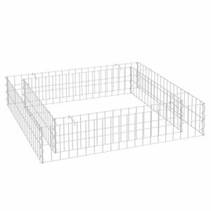 vidaXL horganyzott acél gabion magaságyás 100 x 100 x 20 cm kép