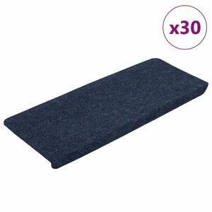 vidaXL 30 db kék öntapadó lépcsőszőnyeg 65x24, 5x3, 5 cm kép