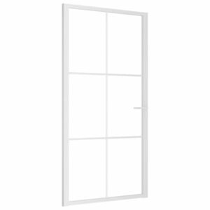 vidaXL fehér ESG üveg és alumínium beltéri ajtó 102, 5 x 201, 5 cm kép