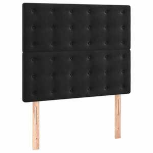 vidaXL fekete bársony fejtámla 80x5x118/128 cm kép