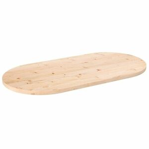 vidaXL tömör fenyőfa ovális asztallap 110x55x2, 5 cm kép
