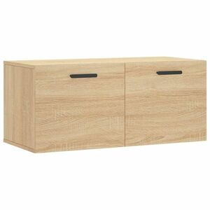 vidaXL sonoma tölgy színű szerelt fa faliszekrény 80 x 36, 5 x 35 cm kép