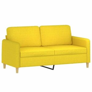 vidaXL 2 személyes világossárga szövet kanapé 140 cm kép