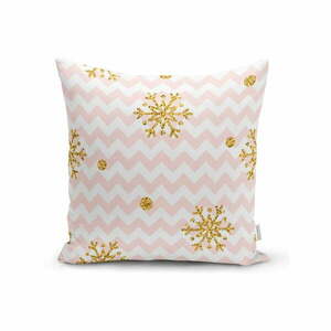 Golden Snowflakes karácsonyi párnahuzat, 42 x 42 cm - Minimalist Cushion Covers kép