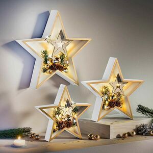 LED csillagok Xmas, 3 darabos készlet kép