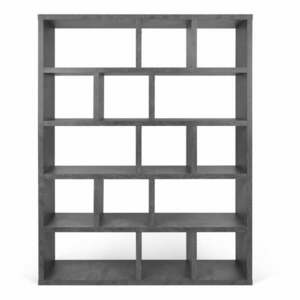 Szürke könyvespolc beton dekorral 150x198 cm Berlin – TemaHome kép