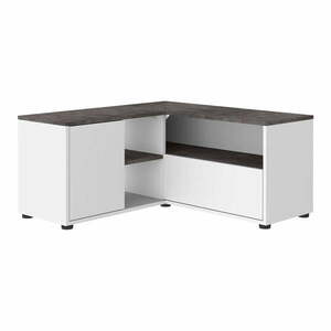 Fehér-szürke TV-állvány beton dekorral 90x45 cm Angle – TemaHome kép