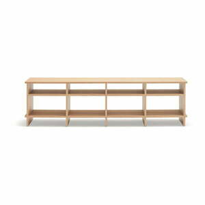 Natúr színű TV-állvány tölgyfa dekorral 180x50x40 cm Inari – Teulat kép