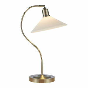 Fehér-sárgaréz színű asztali lámpa üveg búrával (magasság 49 cm) Vela – Markslöjd kép